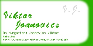 viktor joanovics business card